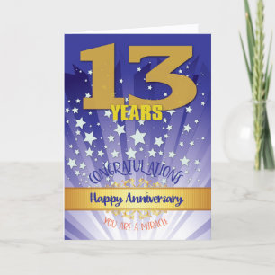 13 Jaar Herstel Jubileum Krachtig Cijfer Kaart