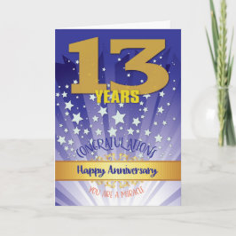 13 jaar herstel Jubileum vet cijfer Kaart