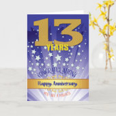 13 jaar herstel Jubileum vet cijfer Kaart (Gele Bloem)