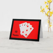 13 jaar is een grote deal! Jubileum-kaart Kaart (Gele Bloem)