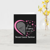 13 Jaar Kankervrije Borstkanker Overlevende Famili Kaart (Gele Bloem)