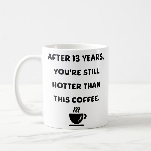 13 jaar koffiemok (Links)