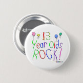 13 jaar Olds Rock! Ronde Button 5,7 Cm (Voorkant /achterkant)