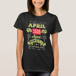 13 jaar oud 13e verjaardag Retro april 2009 T-shirt