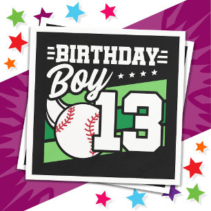 13 Jaar Oud Baseball Party Thema 13e Verjaardag Jo Servet