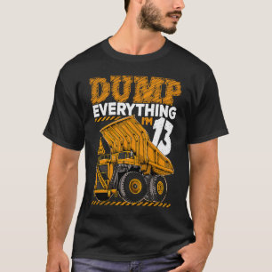 13 jaar oud bouwvoertuig 13e verjaardag te t-shirt