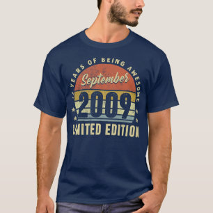 13 jaar oud cadeau Geweldige sinds september 2009 T-shirt