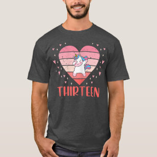 13 jaar oud Cute Unicorn Birthday Girl 13th B-day T-shirt