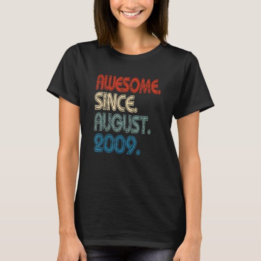 13 jaar oud Geweldige sinds 13 augustus 2009 T-shirt (Voorkant)