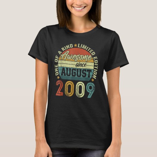 13 jaar oud Geweldige sinds 13 augustus 2009 T-shirt (Voorkant)
