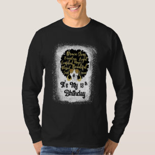 13 jaar oud Leopard Melanin Girl Het is mijn verja T-shirt
