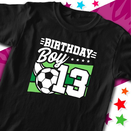 13 Jaar Oud Voetbal Football Kinder 13e Verjaardag T-shirt
