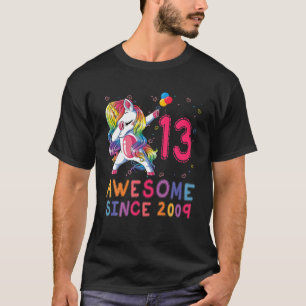 13 jaar oude 13e verjaardag gifts 2009 Unicorn Dab T-shirt