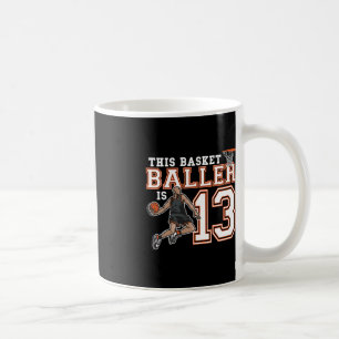 13 jaar oude Basketball Birthday Party Hoops Playe Koffiemok