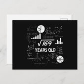 13 jaar oude Bday Geeky Wiskunde 13e verjaardagsca Briefkaart (Voorkant / Achterkant)