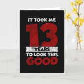 13 jaar oude dag maakte me er goed uit 13th Birthd Kaart (Gele Bloem)