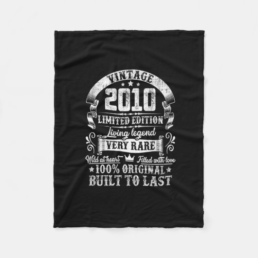 13 jaar oude editie 2010 Limited Edition 13th Bir Fleece Deken (Voorkant)