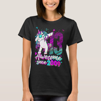 13 jaar oude eenhoorn dabbing 13e verjaardag eenho t-shirt