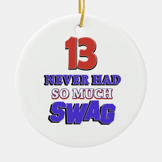 13 jaar oude geboorte-cadeau keramisch ornament (Voorkant)