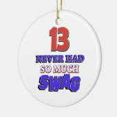 13 jaar oude geboorte-cadeau keramisch ornament (Links)