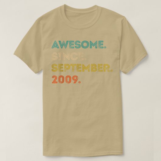 13 jaar oude Gift 13th Birthday Geweldige sinds se T-shirt (Design voorkant)