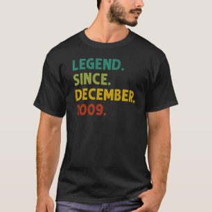 13 jaar oude leggende sinds december 2009 13e gebo t-shirt