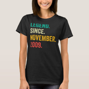 13 jaar oude leggende sinds november 2009 13e gebo t-shirt