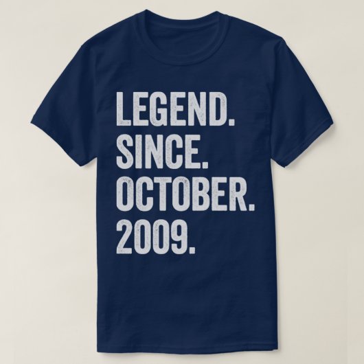 13 jaar oude leggende sinds oktober 2009 13e geboo t-shirt (Design voorkant)