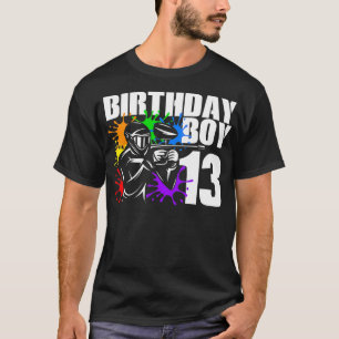 13 jaar oude Paintball Birthday Party Boys 13th Gi T-shirt