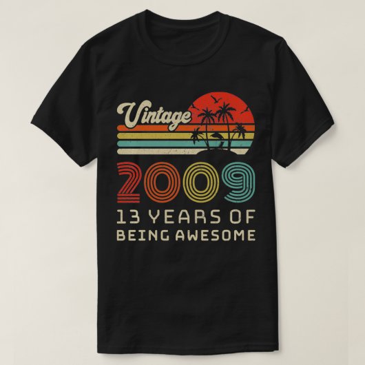 13 jaar oude  verjaardag 2009 13 t-shirt (Design voorkant)