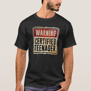 13 jaar oude verjaardagswaarschuwingschennager t-shirt
