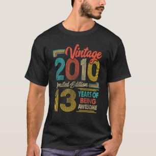 13 jaar oude Vintage 2010 13e verjaardag T-shirt