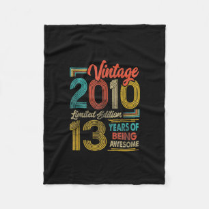 13 jaar oude Vintage 2010 Geschenken 13e verjaarda Fleece Deken