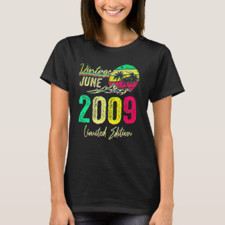 13 Jaar Oude Vintage Juni 2009  13e Verjaardag T-shirt
