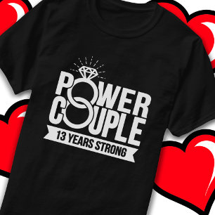 13 jaar sterk machtspaar Schattige 13de Jubileum T-shirt