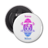 13 jaar traditionele Lace 13th bruiloft Button Flesopener (Voorkant)