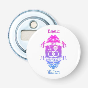 13 jaar traditionele Lace 13th bruiloft Button Flesopener