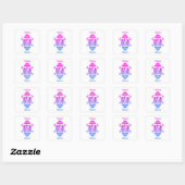 13 jaar traditionele Lace 13th bruiloft Vierkante Sticker (Vel)