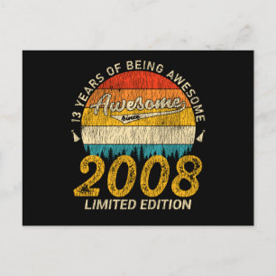 13 jaar verjaardag 2008 Geweldig sinds 13e verjaar Briefkaart