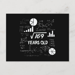 13 Jaar Verjaardag Nerdy Wiskunde 13e verjaardag C Briefkaart