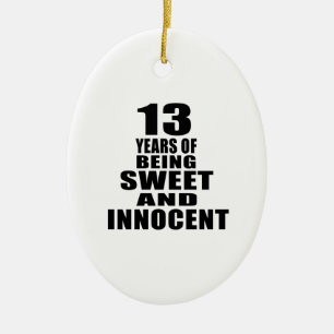 13 jaar zijn lief en onschuldig keramisch ornament