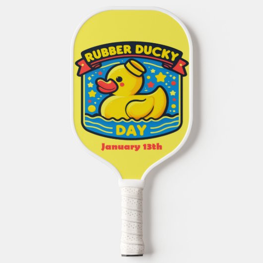 13 jan - Rubber Ducky Day Pickleball Paddle (Voorkant)