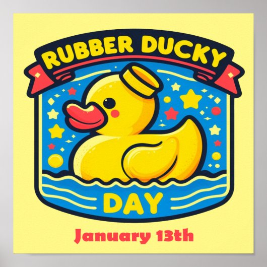 13 jan - Rubber Ducky Day Poster (Voorkant)