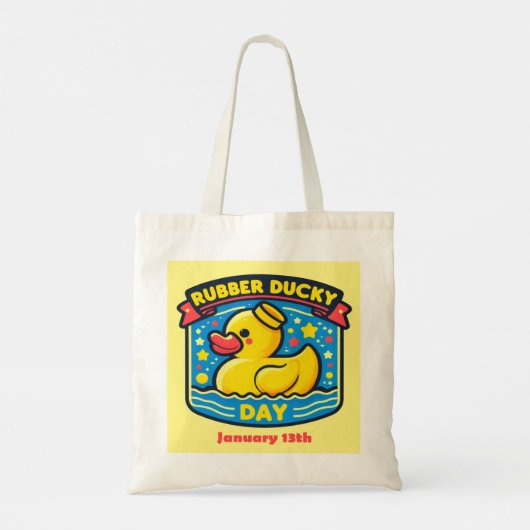13 jan - Rubber Ducky Day Tote Bag (Achterkant)