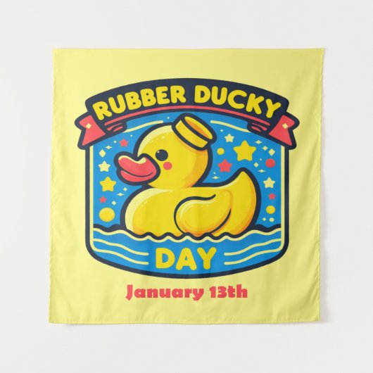 13 jan - Rubber Ducky Day Wandkleed (Voorkant)