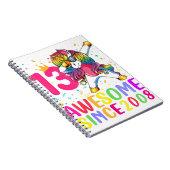 13-jarig meisje 13th Birthday unicorns cadeaus voo Notitieboek (Rechterzijde)