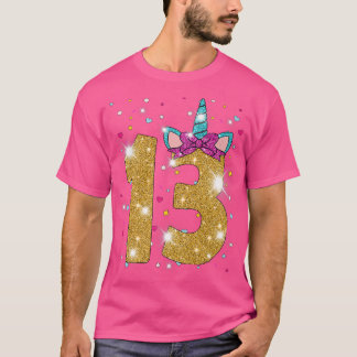 13-jarig meisje Dertien dertiende verjaardag Unico T-shirt