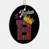 13-jarige ambtenaar tiener 13e verjaardag keramisch ornament (Rechts)