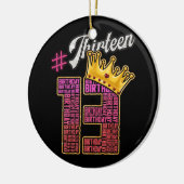 13-jarige ambtenaar tiener 13e verjaardag keramisch ornament (Links)