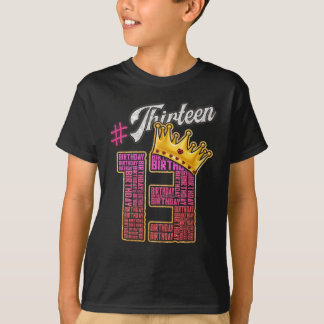 13-jarige ambtenaar tiener 13e verjaardag t-shirt